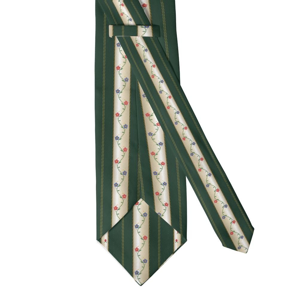 Keglevich - Forest & Ivory Embroidered Stripe Tie – Country House
