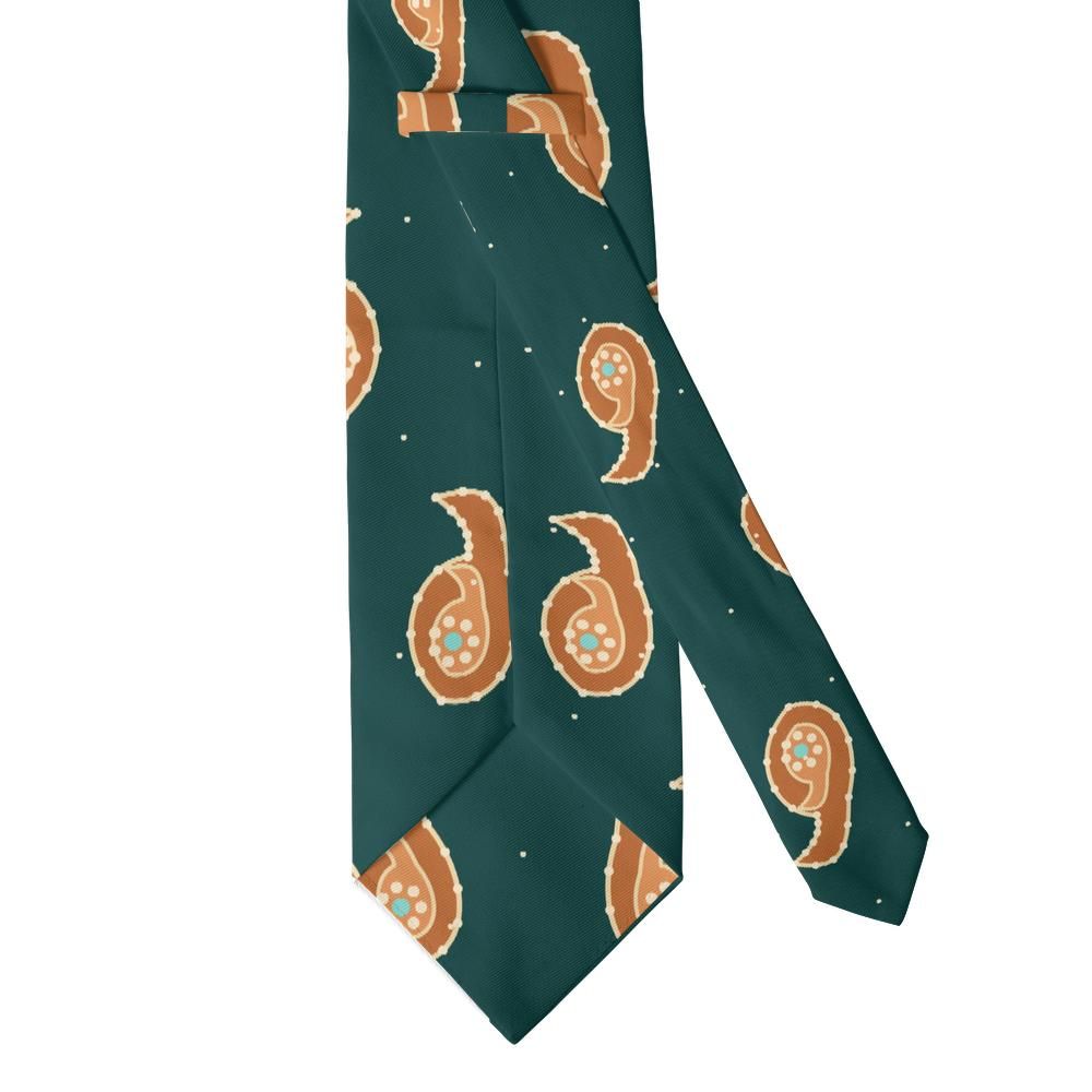 Grimani - Teal & Copper Grand Boteh Tie – Adriatic Treasure