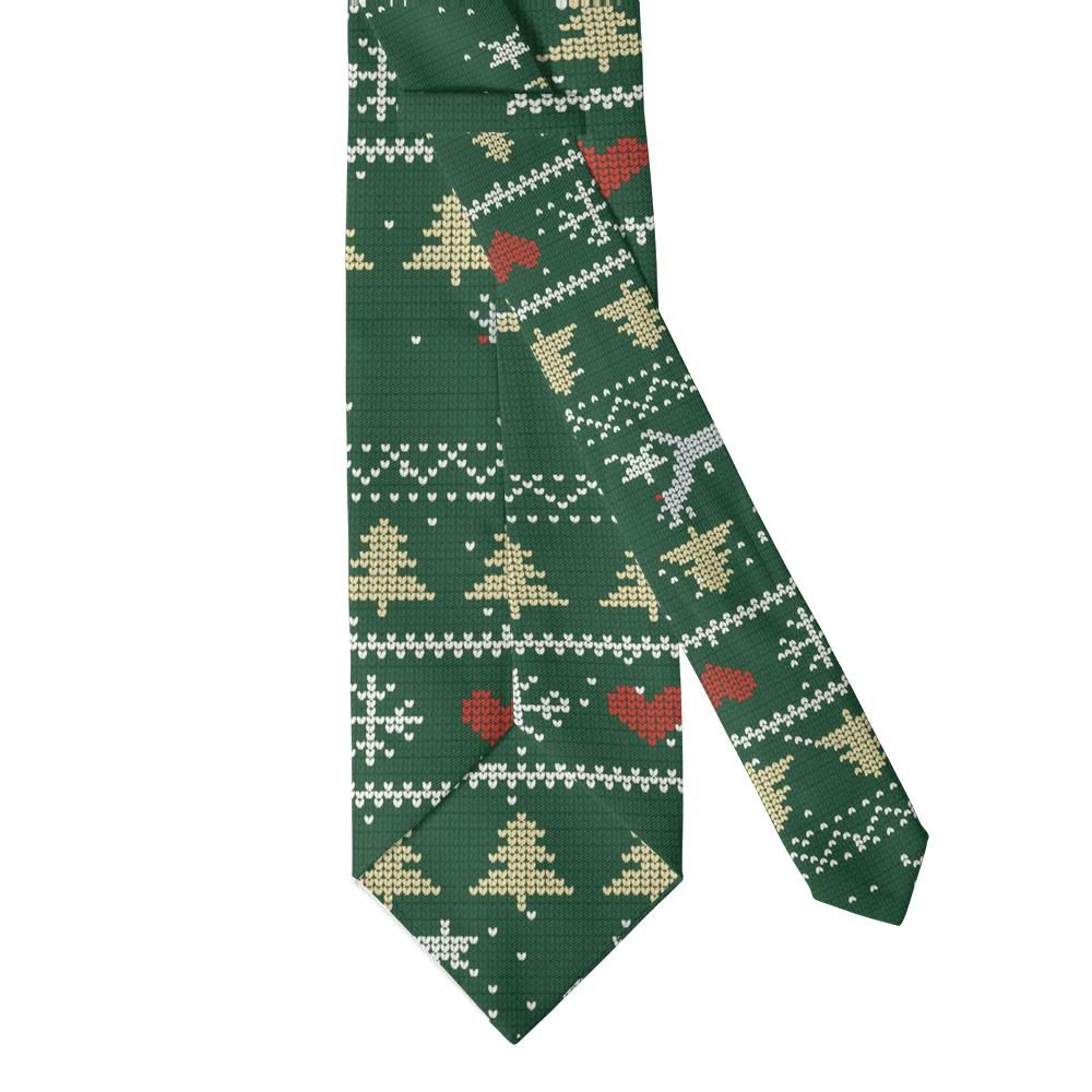 Lerche - Forest Green Christmas Sweater Knit Tie – Alpine Lodge