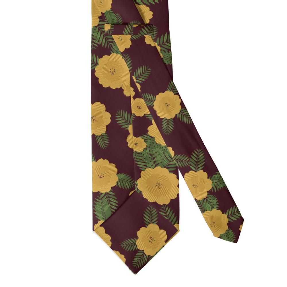 Gassion - Burgundy & Gold Floral Tie – Gilded Bouquet