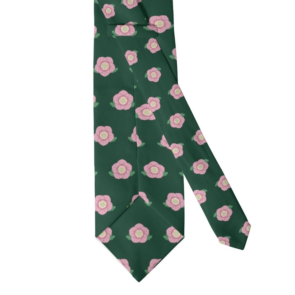 Schönburg - Forest & Pink Hellebore Tie – Lenten Garden