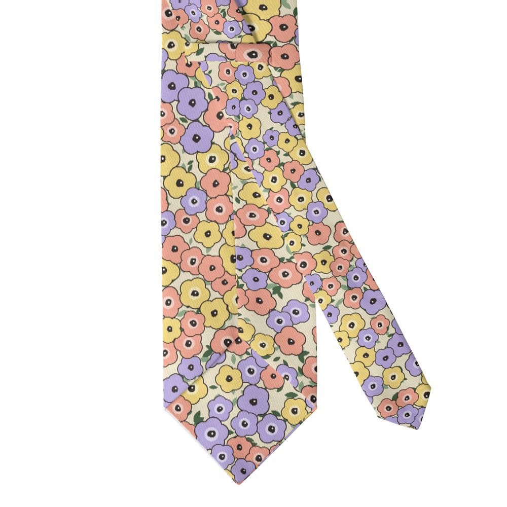 Festetics - Cream & Coral Liberty Floral Tie – Orangery Morning