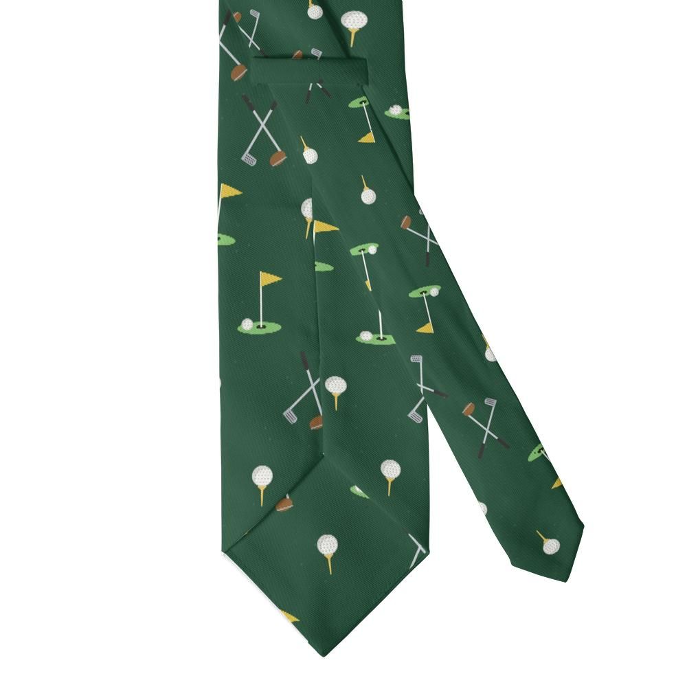 Nostitz - Forest Golf Motif Tie – Clubhouse Green