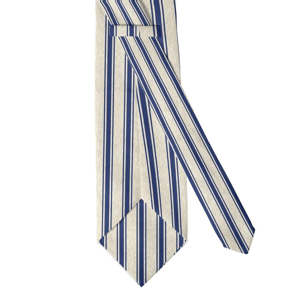 Rehbinder - Navy Ticking Stripe Tie – French Farmhouse