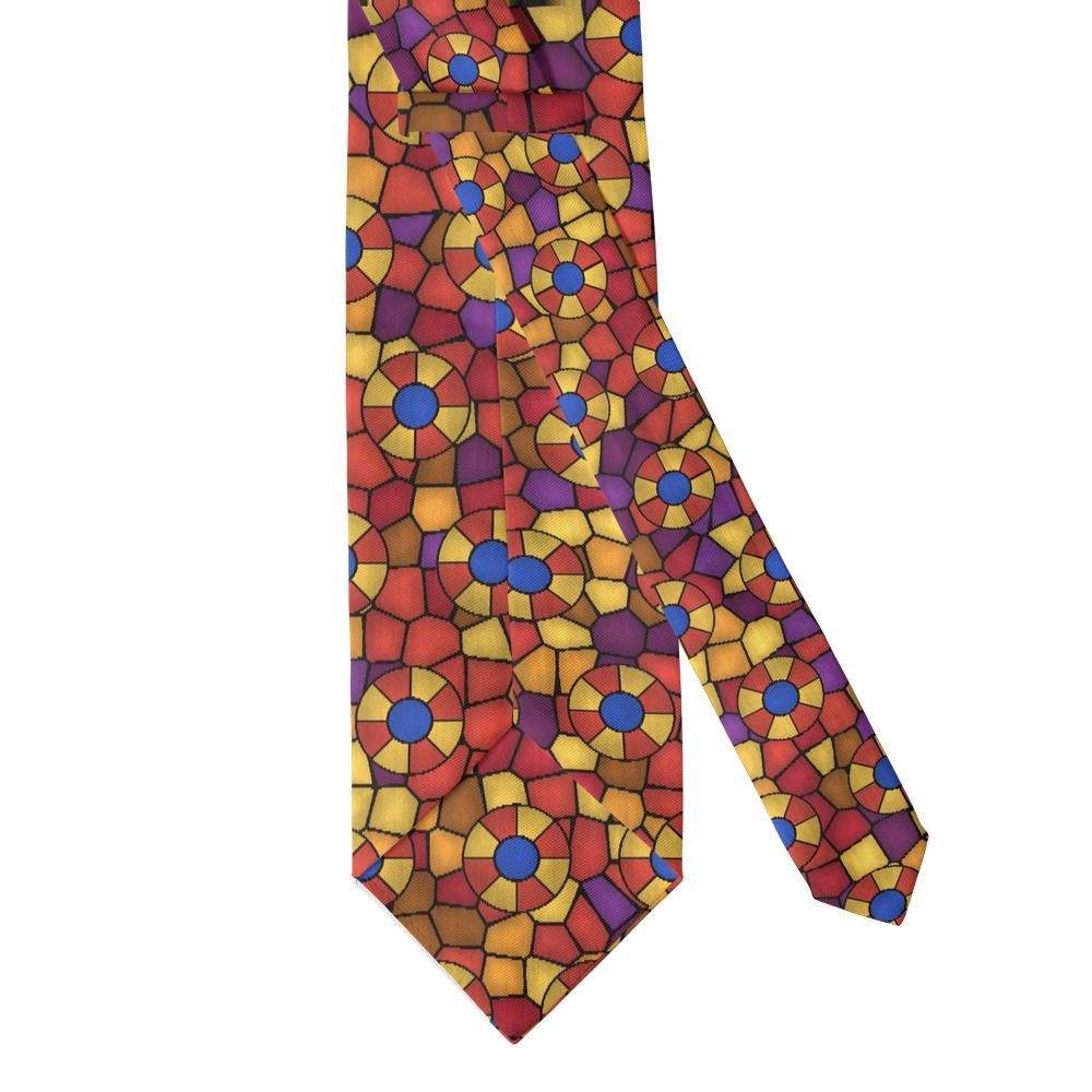 Krabbe - Ruby & Amber Stained Glass Tie – Chapel Sunset