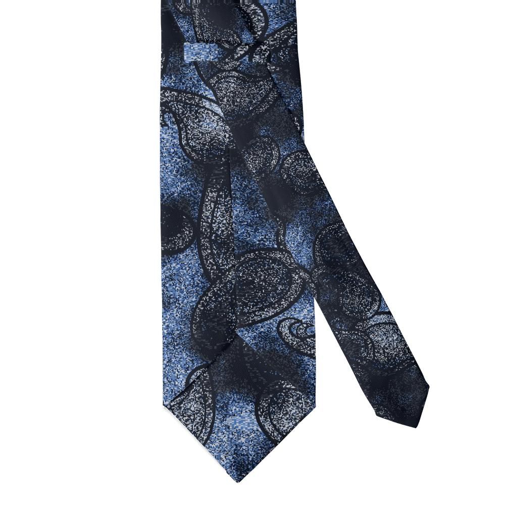 Ashcombe - Sapphire Noir Paisley Tie – Midnight Salon