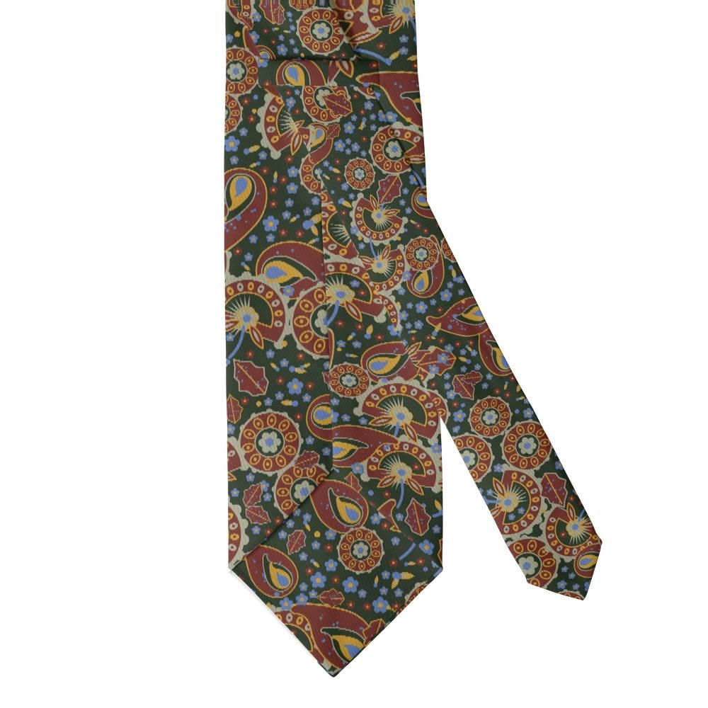 Trivulzio - Forest & Rust Madder Paisley Tie – Villa Autumn