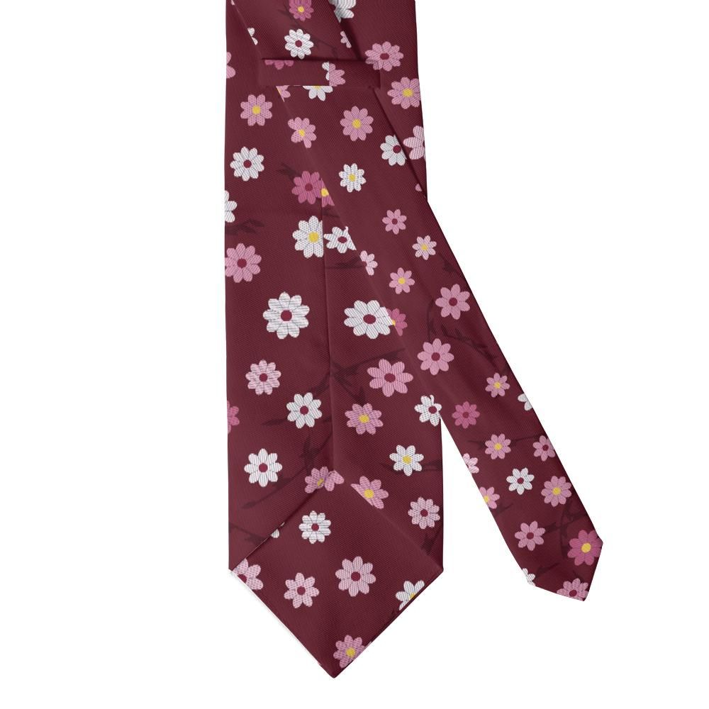 Zamoyski - Burgundy & Rose Daisy Jacquard Tie – Krakow Evening