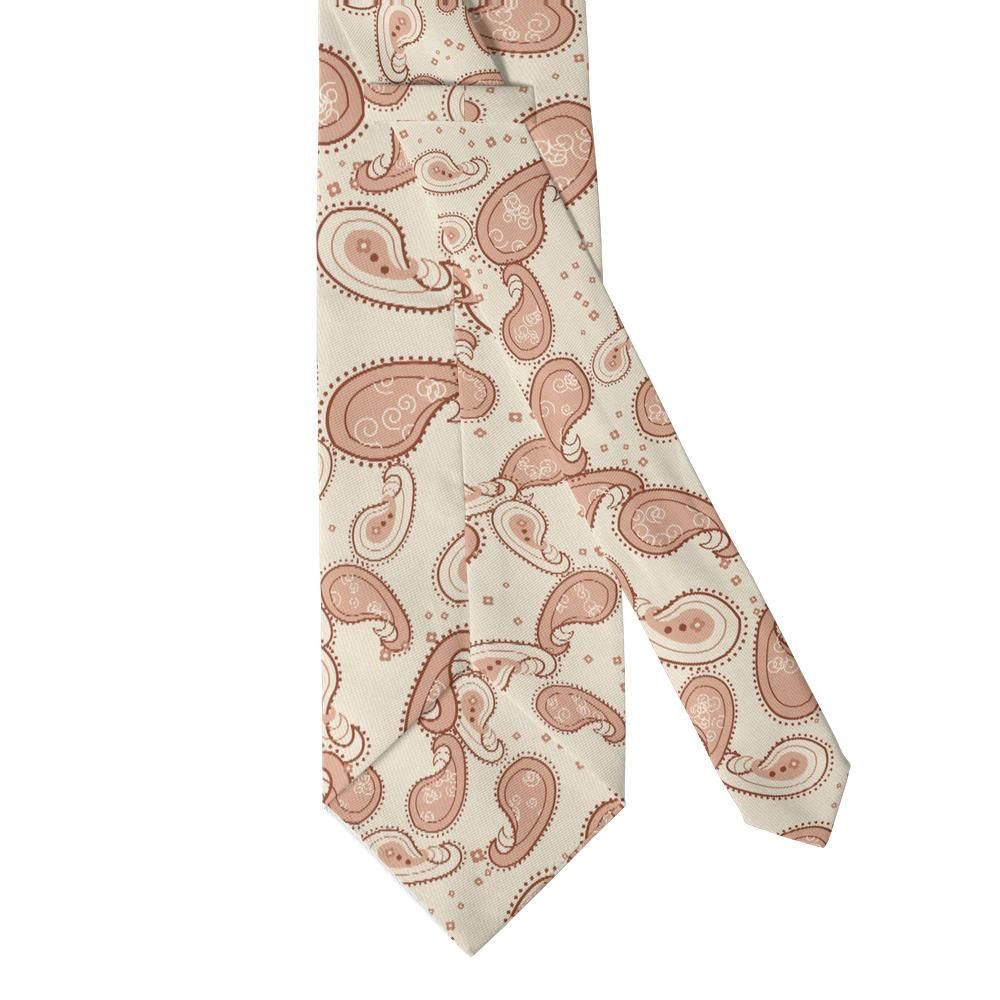 Urne - Cream & Rust Outline Paisley Tie – Terracotta Villa