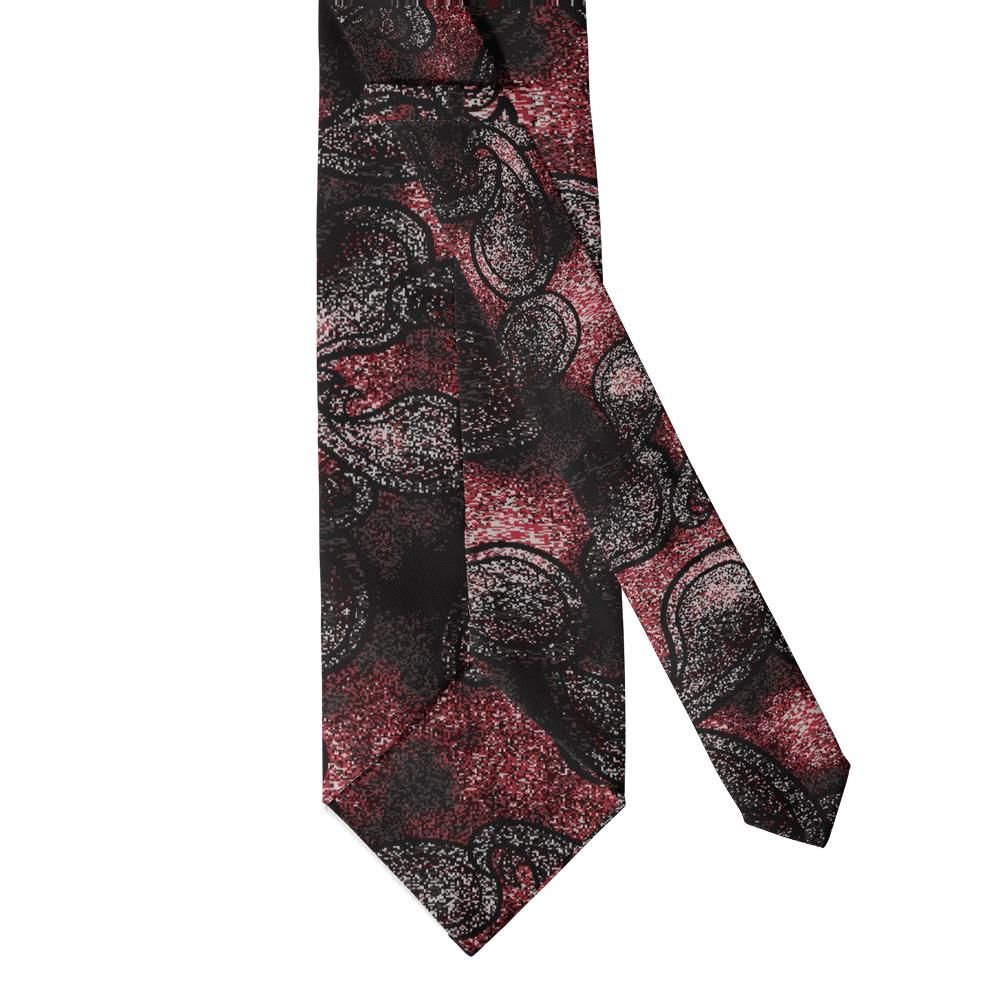Ashcombe - Crimson Noir Paisley Tie – Velvet Hour
