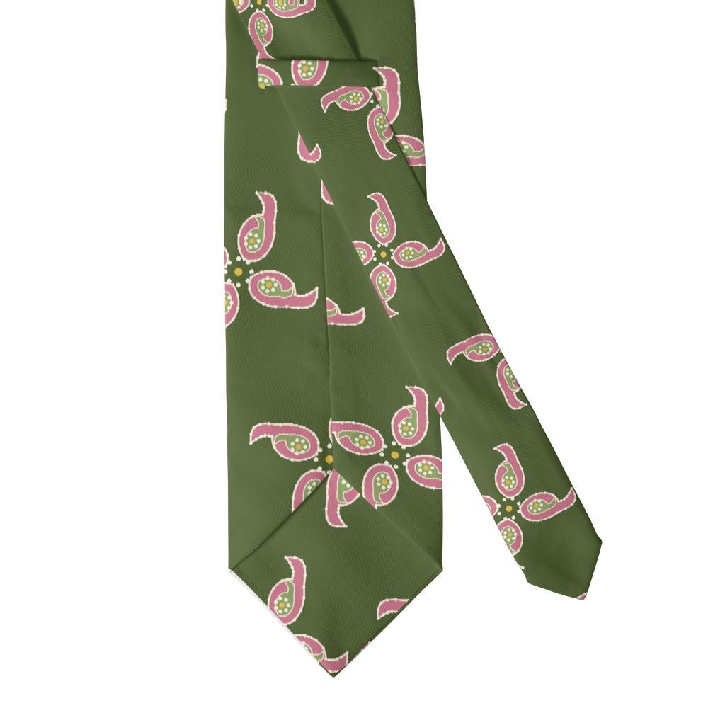 Vendramin - Moss & Rose Carousel Paisley Tie – Springtime Waltz