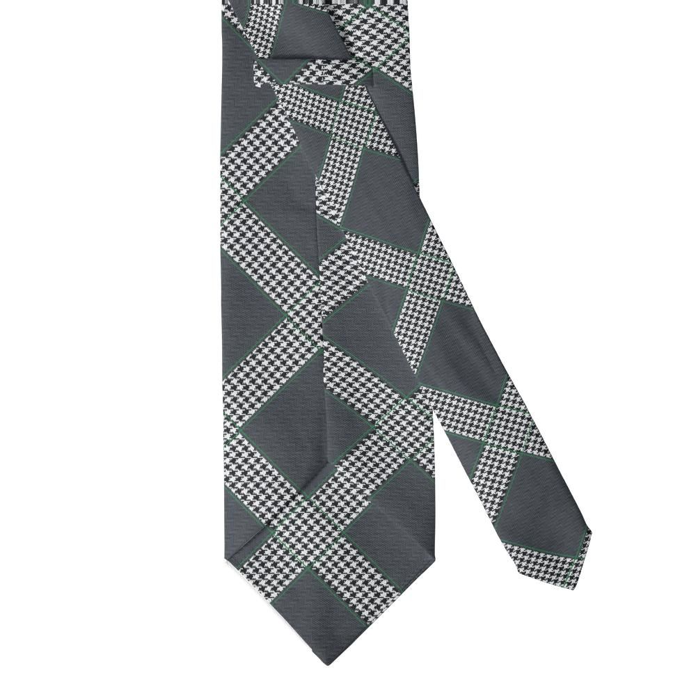 Ubaldini - Grey & Green Herringbone Plaid Tie – Moorland Walk
