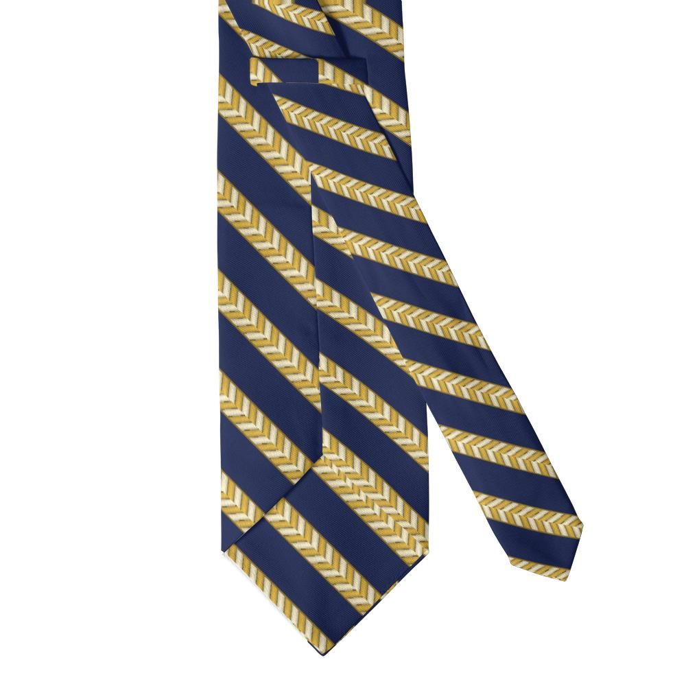 Falkenberg - Navy & Gold Braid Stripe Tie – Admiral's Braid