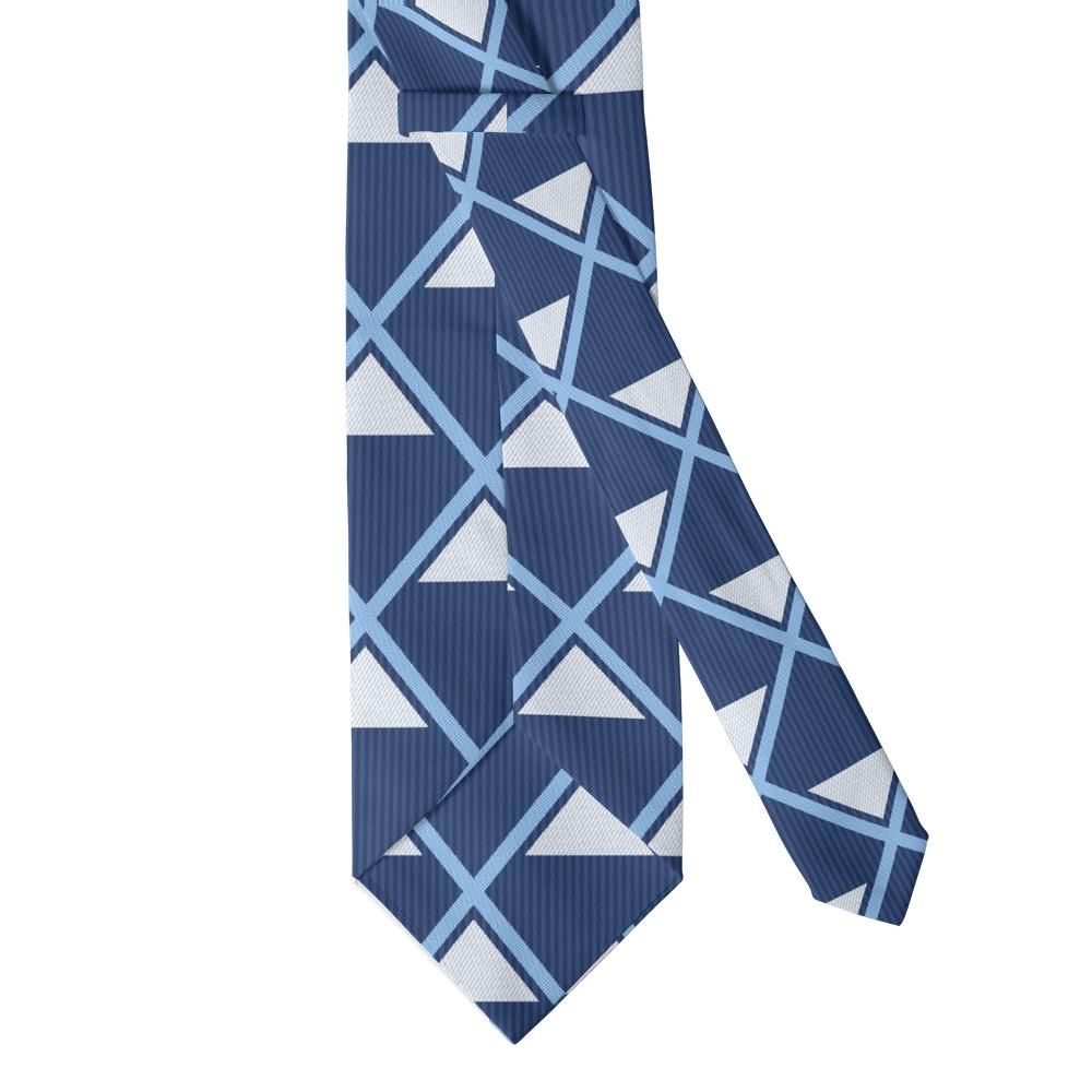 Ossolinski - Navy & Sky Triangle Geometric Tie – Baltic Morning