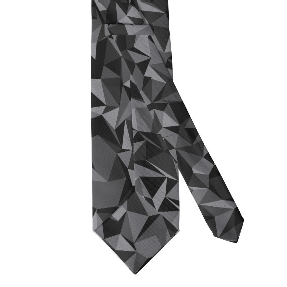 Galt - Black & Grey Faceted Prism Tie – Obsidian Edge