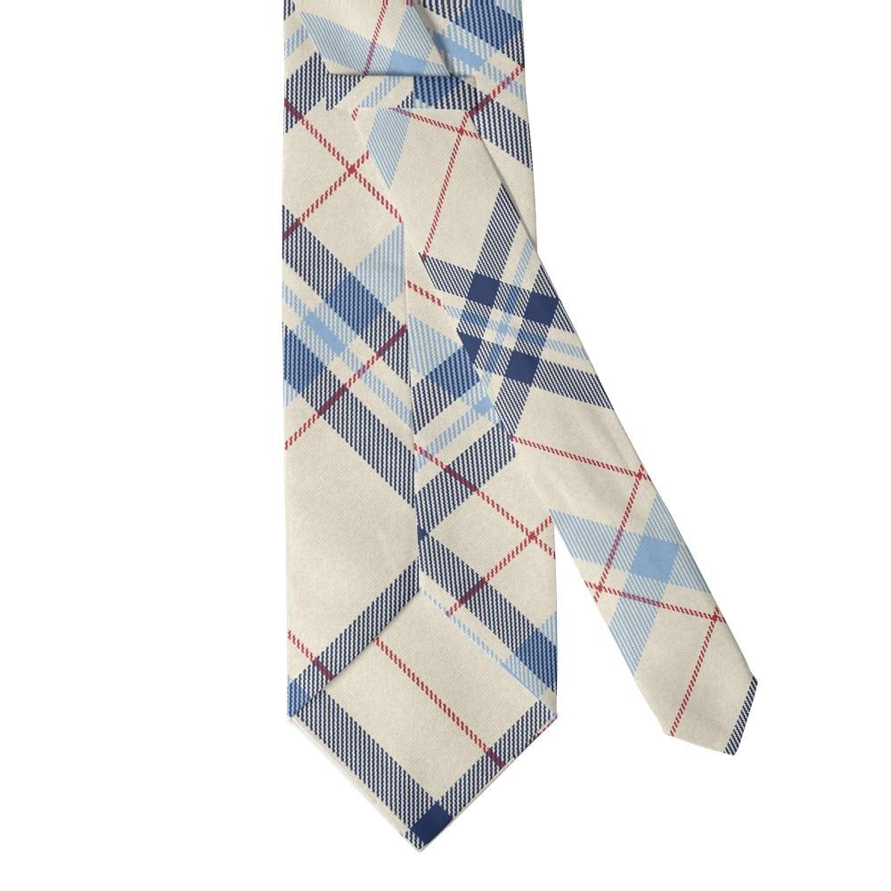 Fiennes - Ivory & Navy Archive Check Tie – Riviera Club