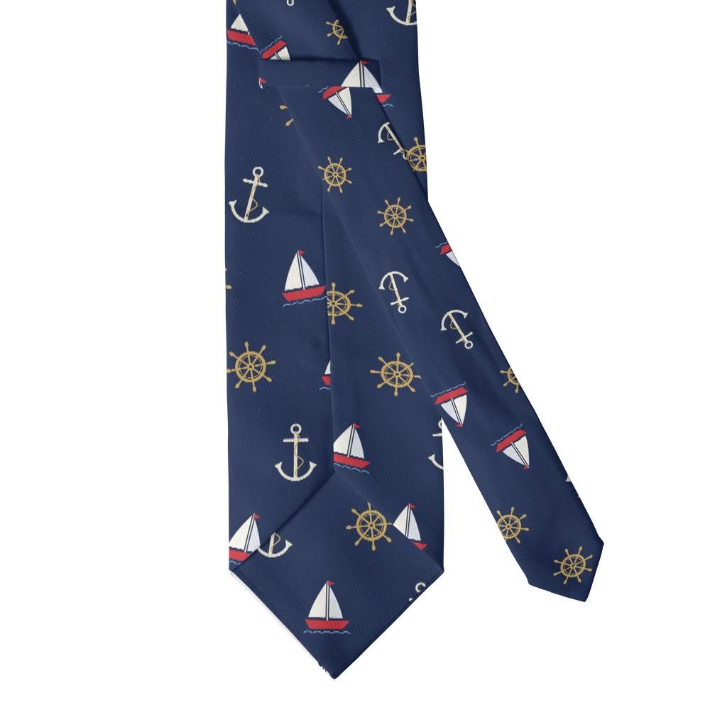 Zierotin - Navy & Red Nautical Tie – Harbour Regatta