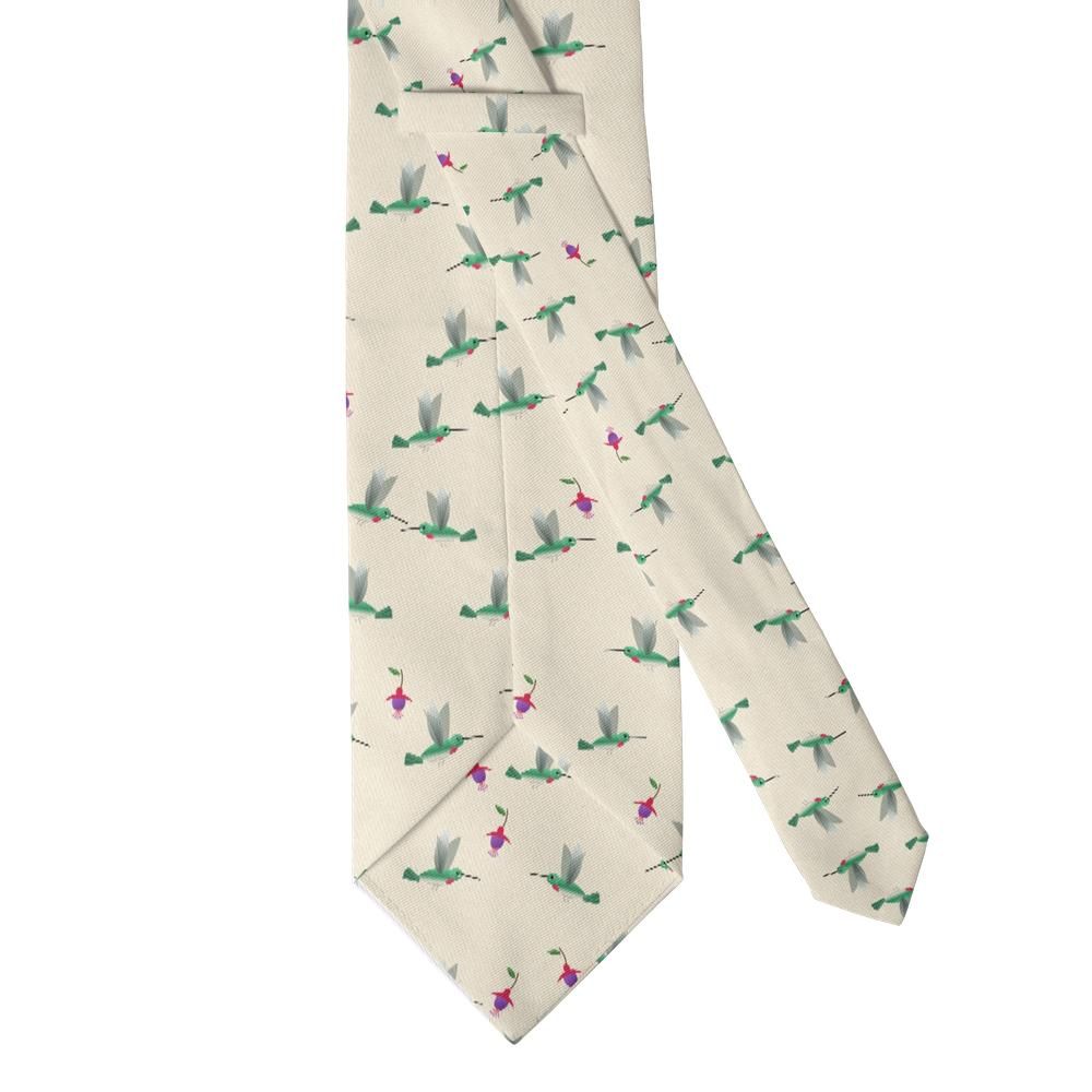 Radziejowski - Cream Hummingbird Tie – Garden Hummingbirds and Fuchsias