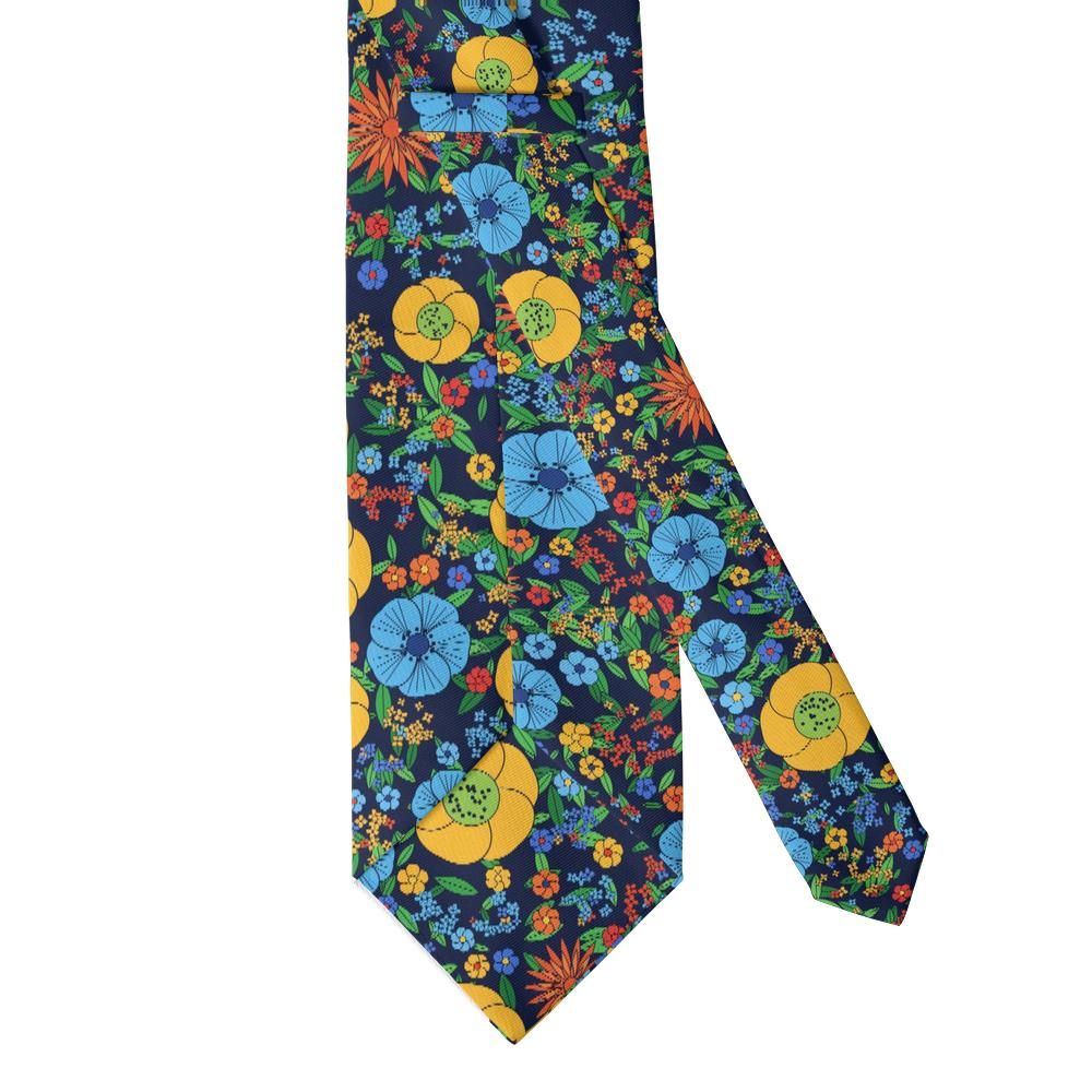 Schimmelmann - Navy & Multicolor Blooming Garden Tie – Summer Border