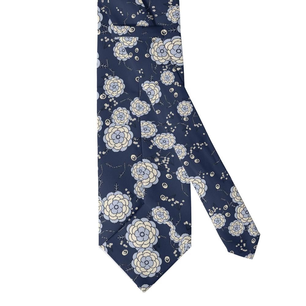 Bentinck - Navy & Ivory Vintage Peony Tie – Heirloom Garden