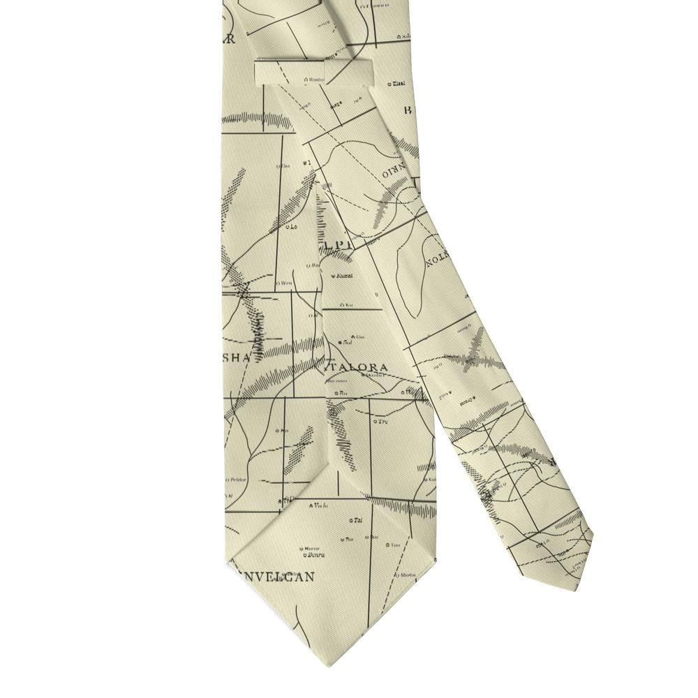 Brockenhuus - Cream & Black Vintage Map Tie – Explorer’s Atlas