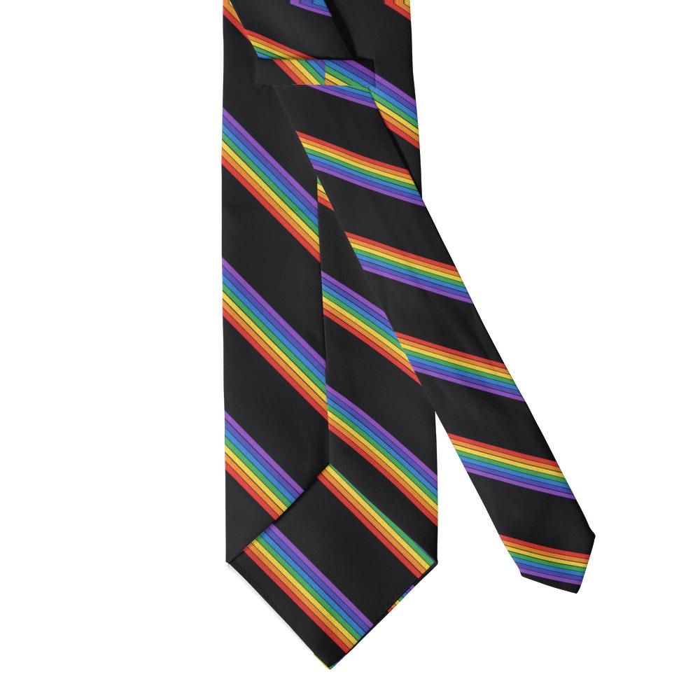 Stiernstedt - Black Rainbow Stripe Tie – Studio Night