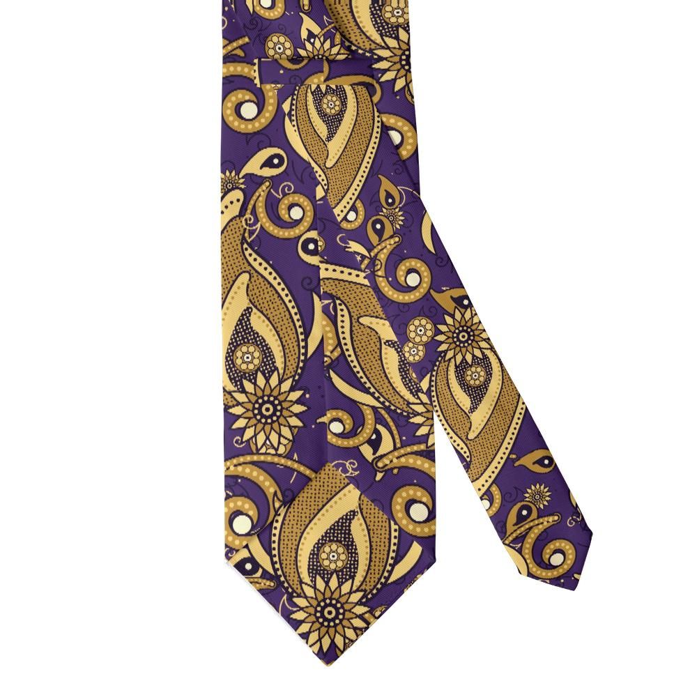Falier - Purple & Gold Sunflower Paisley Tie – Doge's Palace