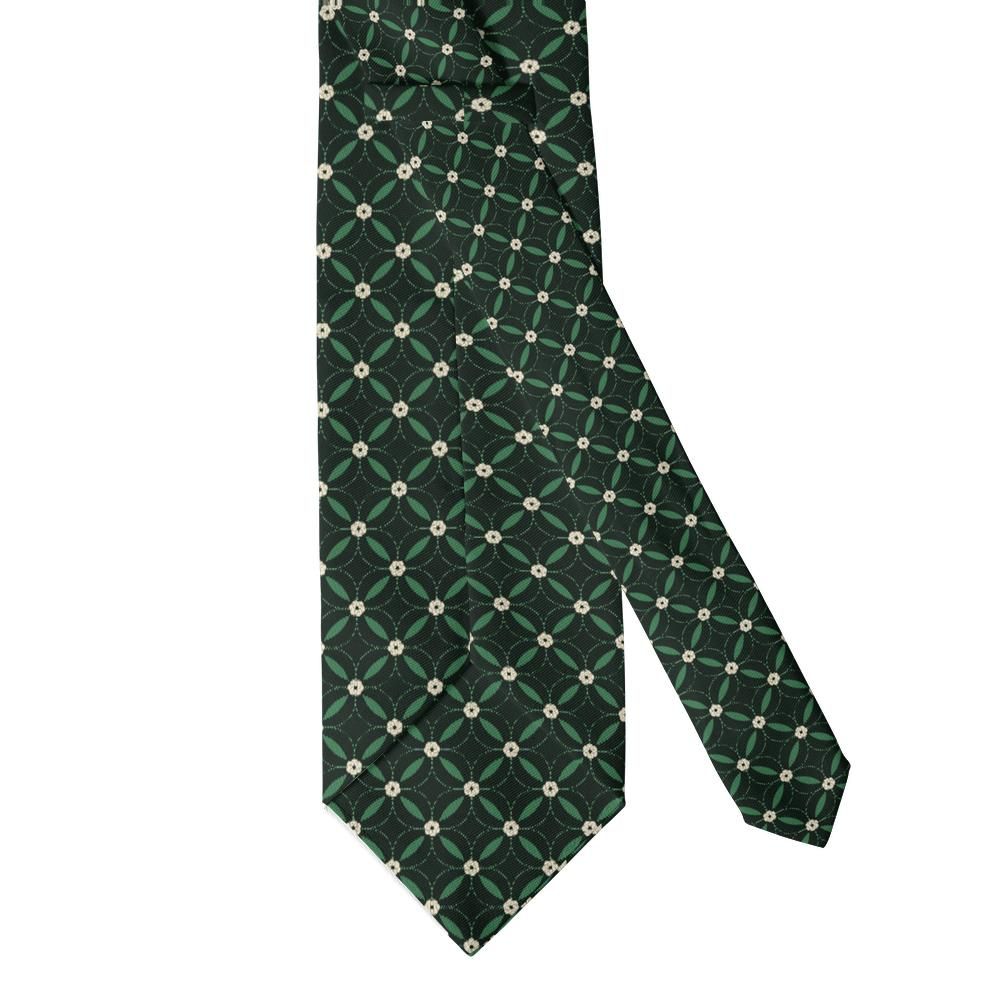 Sehested - Green & Cream Floral Lattice Tie – Garden Trellis