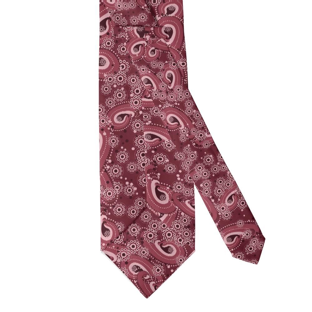Huitfeldt - Burgundy Beaded Paisley Tie – Tonal Dotwork