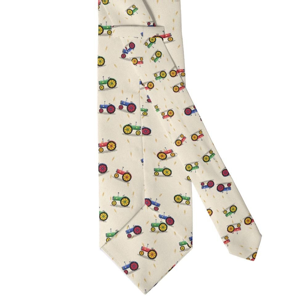 Sulkowski - Cream Tractor Tie – Vintage Farm Tractors and Wheat