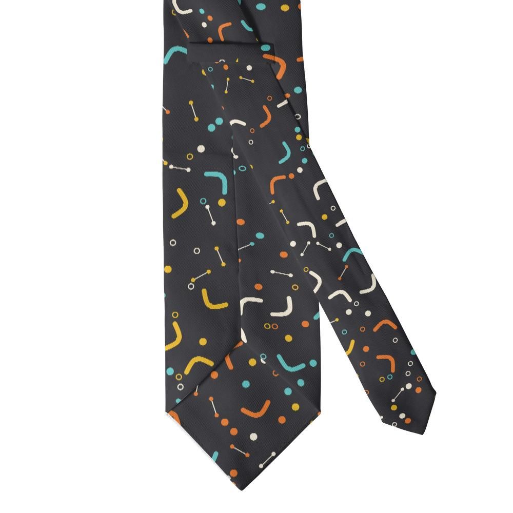 Gersdorff - Charcoal & Orange Boomerang Tie – Atomic Diner