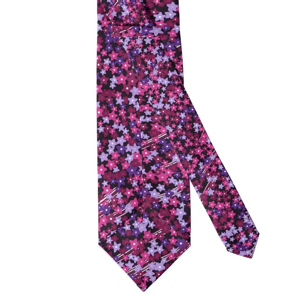 de Castelnau - Magenta & Lilac Floral Tie – Gascon Evening