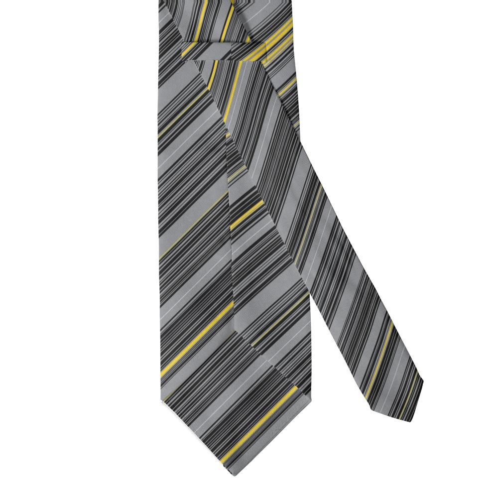 Gyldenlove - Grey & Yellow Barcode Stripe Tie – Urban Pulse