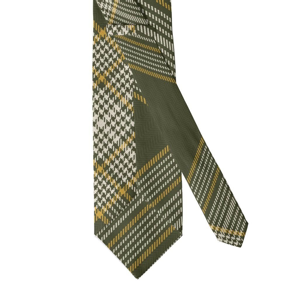 Lennox - Olive & Mustard Herringbone Tartan Tie – Highland Moor