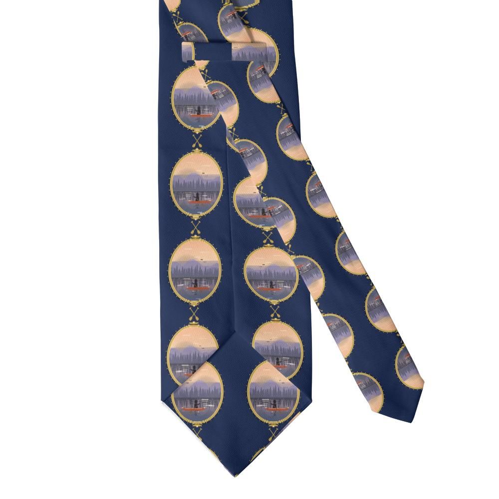 Forgach - Navy & Peach Canoe Tie – Dawn Paddle