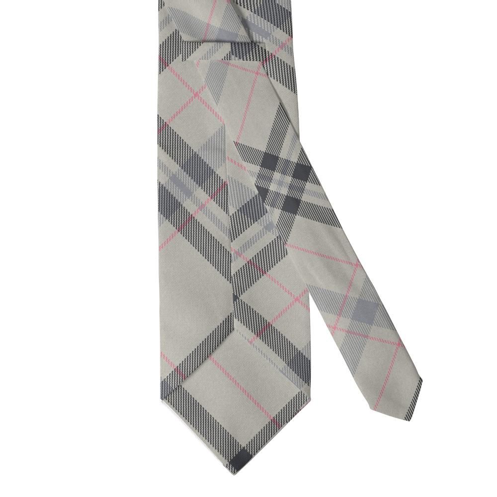 Fiennes - Stone & Charcoal Archive Check Tie – Mayfair Grey