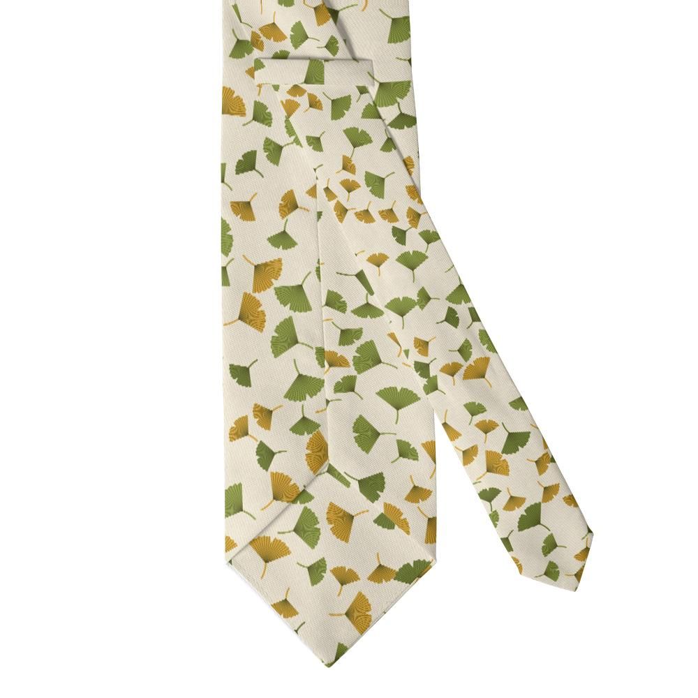 Buchwald - Cream & Olive Ginkgo Leaf Tie – Golden Season