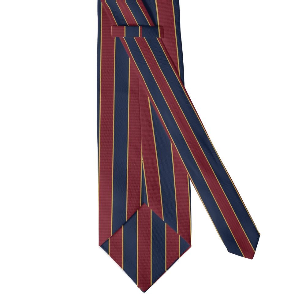 Beck-Friis - Navy & Burgundy Grosgrain Stripe Tie – Club Classic, Ribbon Texture