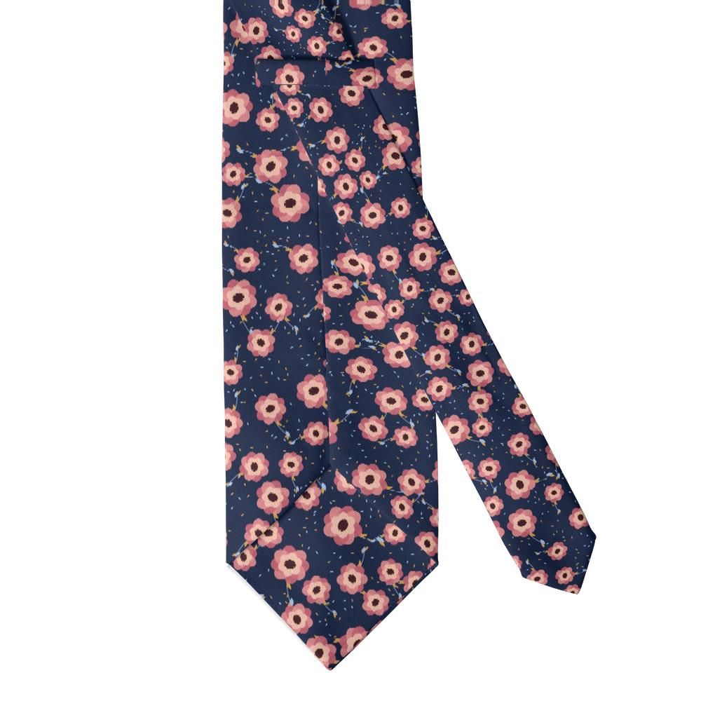 Pazzi - Navy & Coral Painted Peony Tie – Evening Bloom