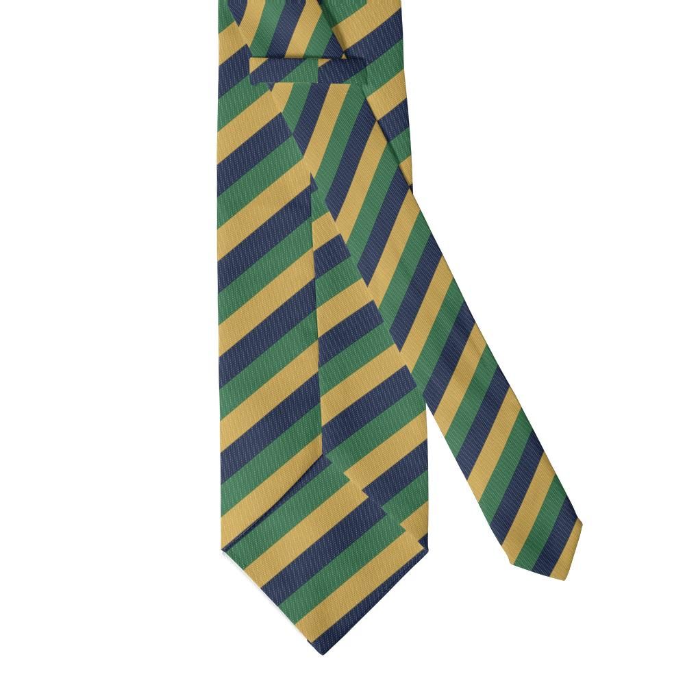 Schack - Green, Gold & Navy Block Stripe Tie – Collegiate Club
