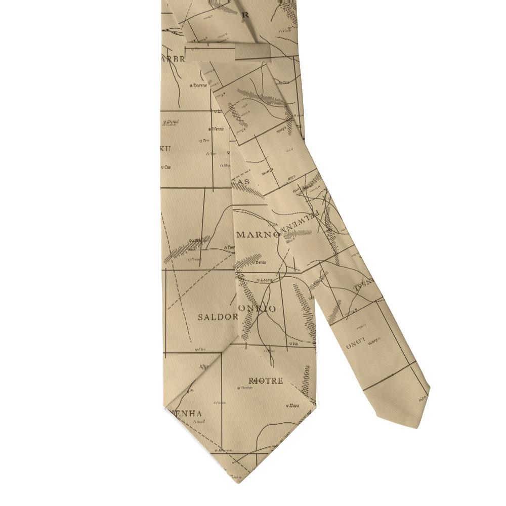 Brockenhuus - Sepia & Brown Vintage Map Tie – Old Frontier