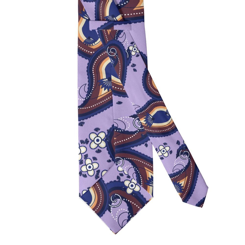 Brivio - Lavender & Navy Paisley Tie – Lake Como Dusk