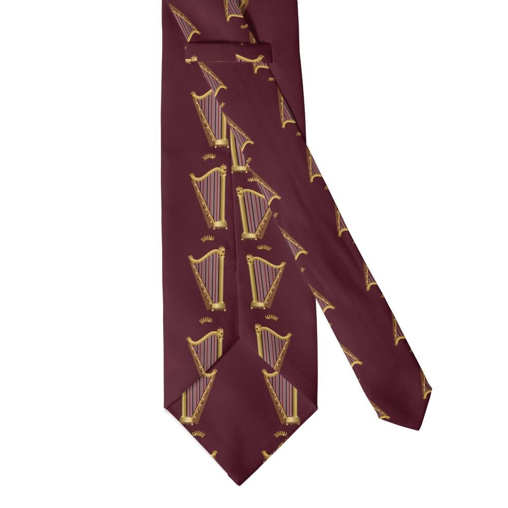 Mensdorff - Burgundy & Gold Harp Tie – Royal Recital