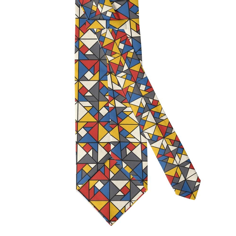 Tott - Black & Red Tangram Tie – Bold Geometry