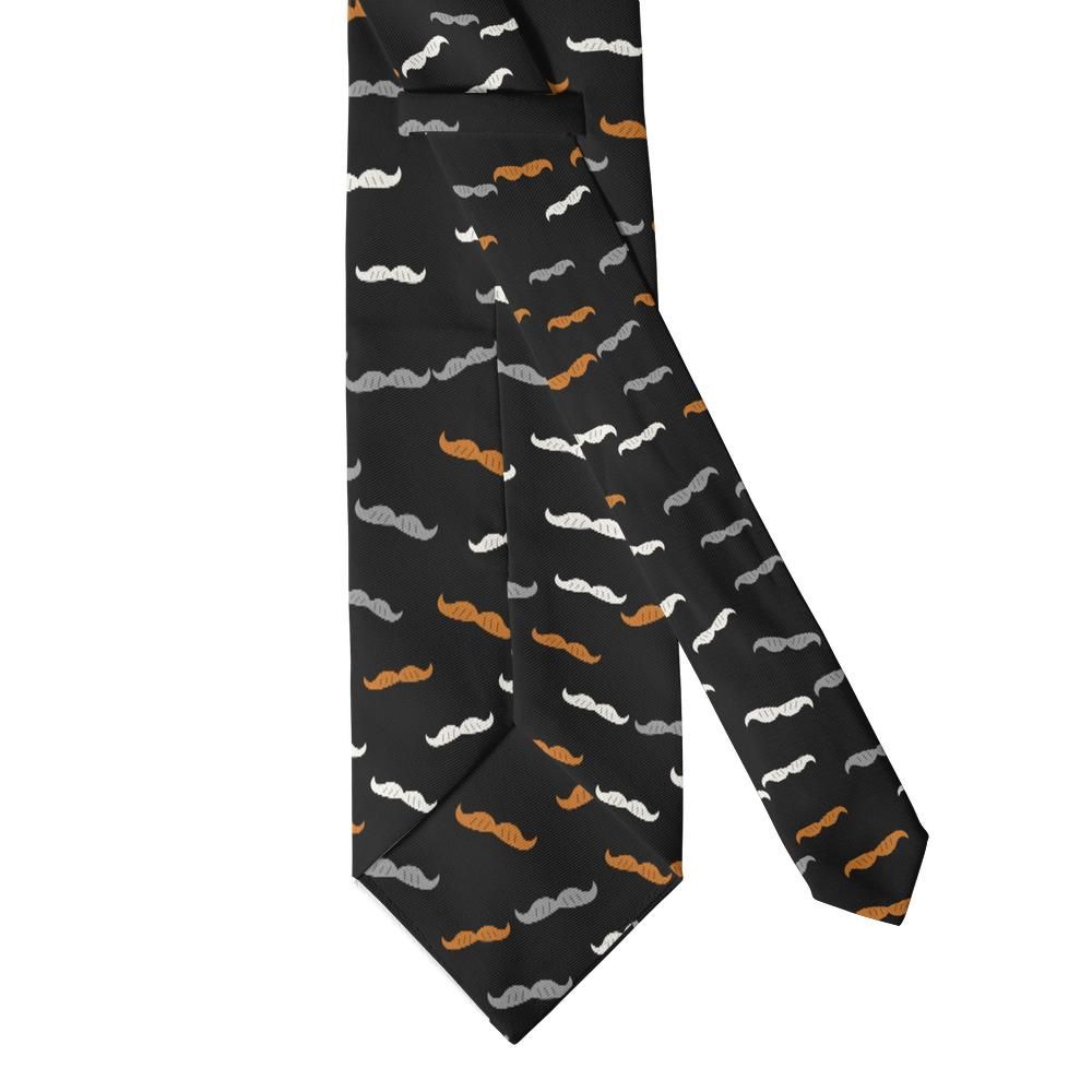 Gjedde - Black Mustache Tie – Handlebar Night