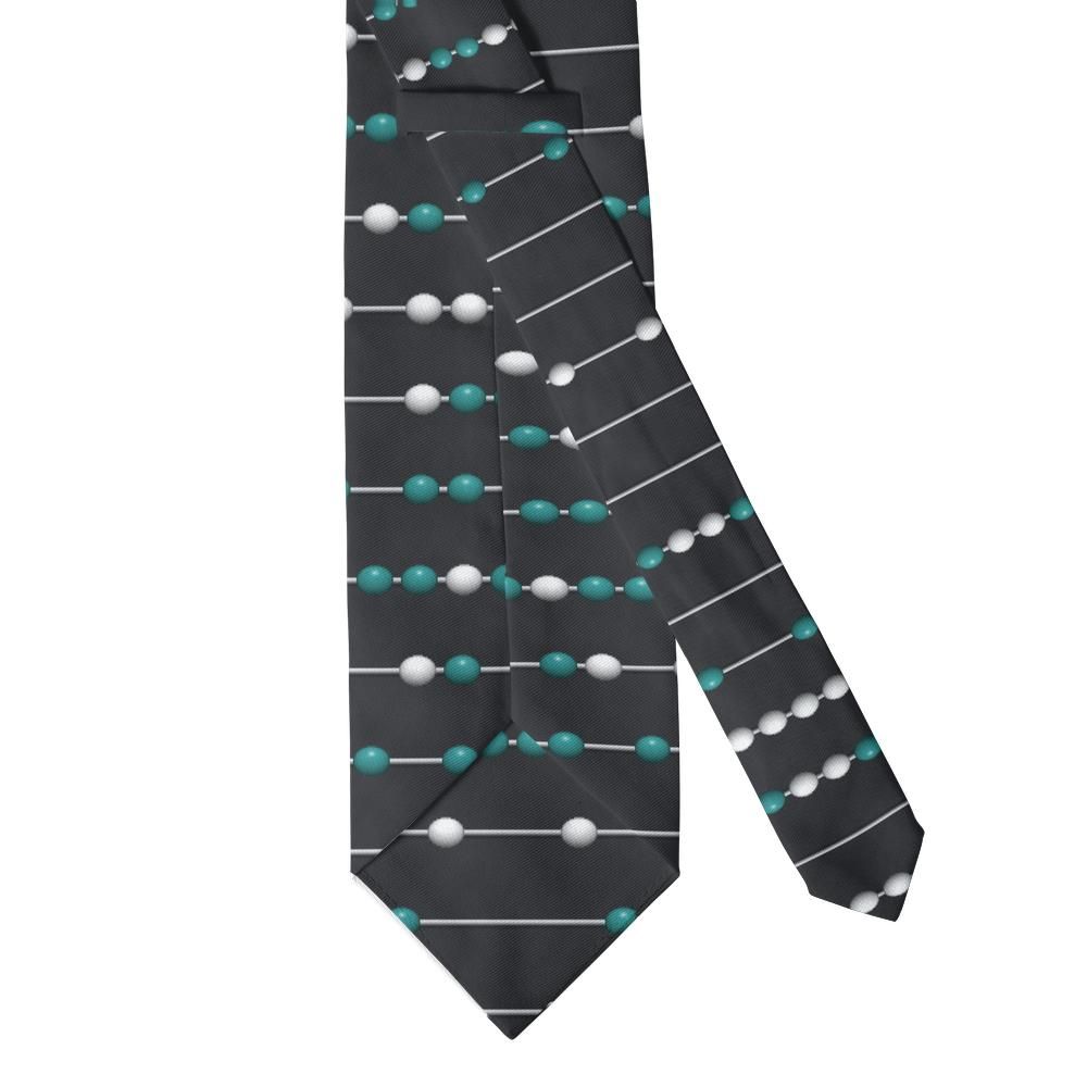 Ribbing - Charcoal & Teal Abacus Dot Tie – Merchant Ledger