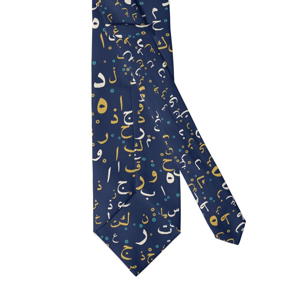 Krasicki - Navy & Gold Arabic Letters Tie – Calligrapher's Hand