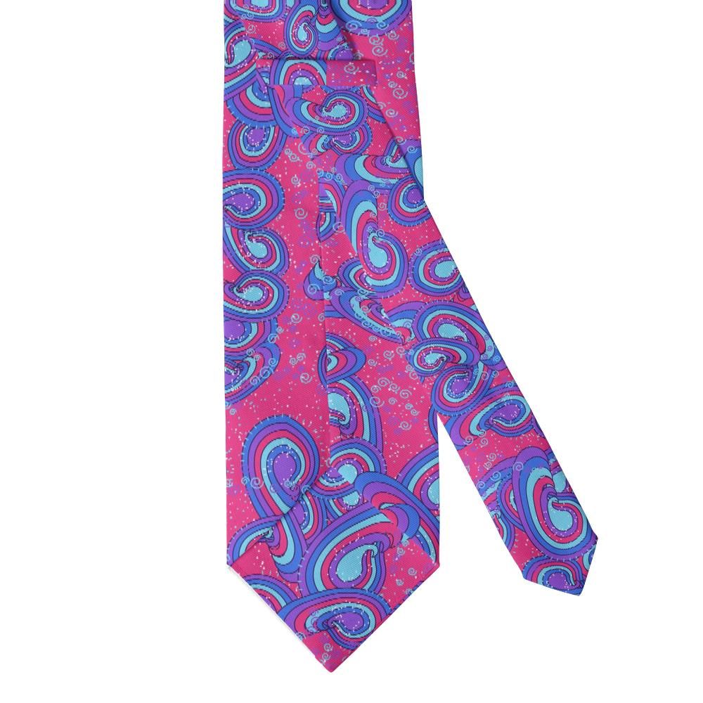 Savelli - Fuchsia & Blue Grand Paisley Tie – Roman Holiday