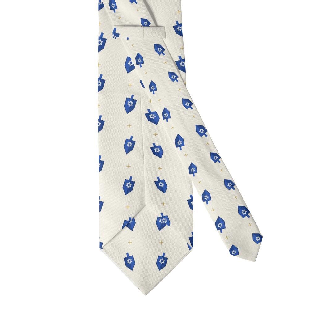 Hamilton - Ivory & Blue Dreidel Tie – Spin to Win
