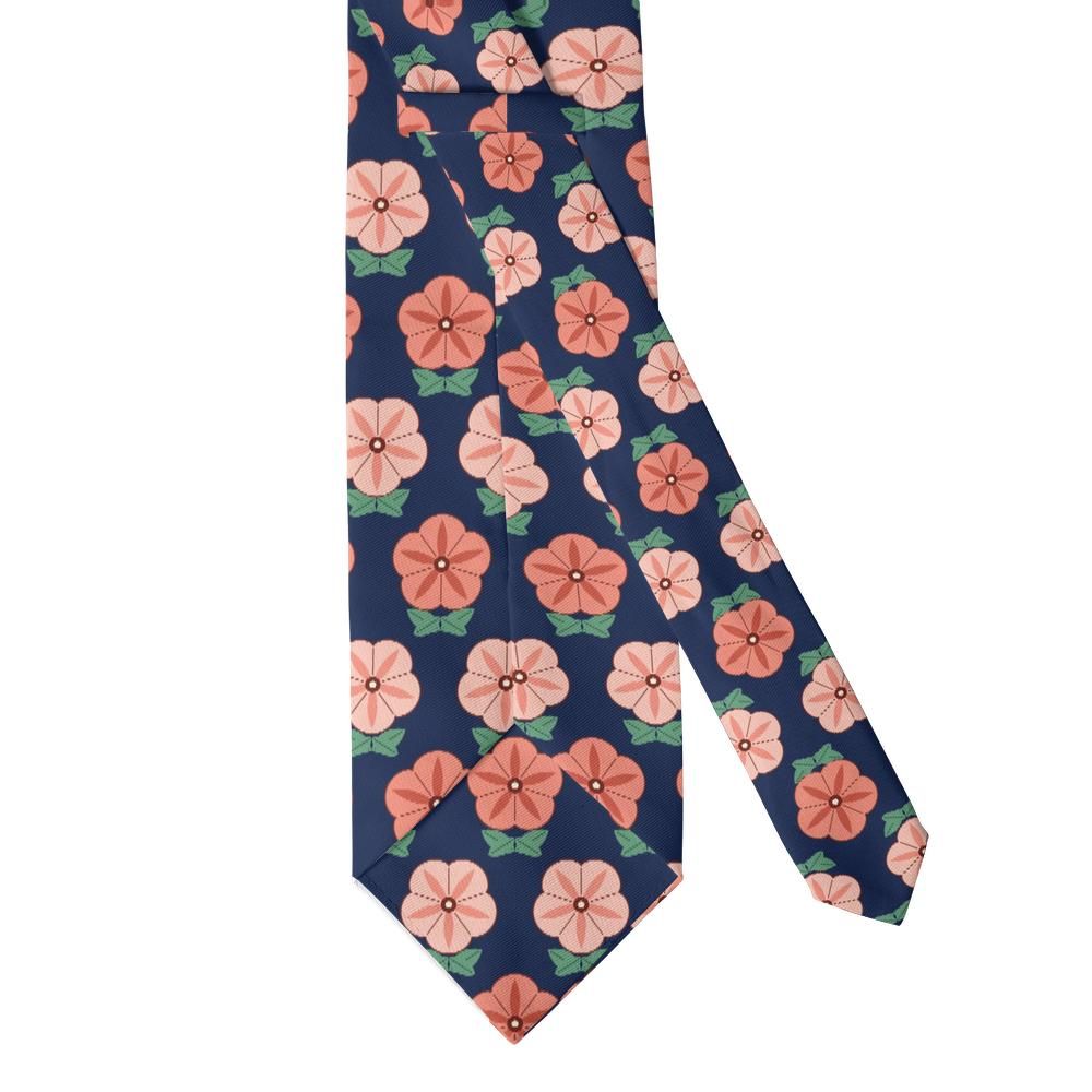 Dzieduszycki - Navy & Coral Petunia Tie – Terrace Sunset